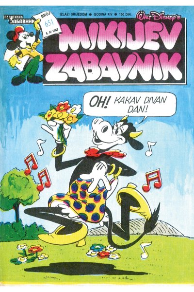 Mikijev Zabavnik 0651 08.04.1987 Latinica (Damir & Skeleton) (Sz)